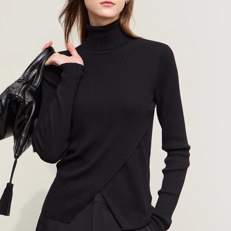 minimalist women's turtleneck sweater, view 10 - MRSLM