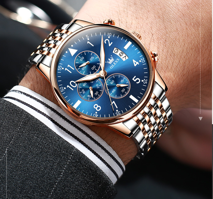 men's chronograph quartz watch, view 6 - MRSLM