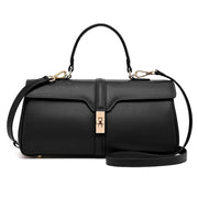 Genuine leather rectangular crossbody bag, view 3 - MRSLM