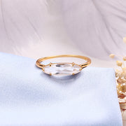 s925 silver white crystal marquise ring - MRSLM