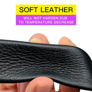 men's black PU leather belt automatic buckle, view 6 - MRSLM