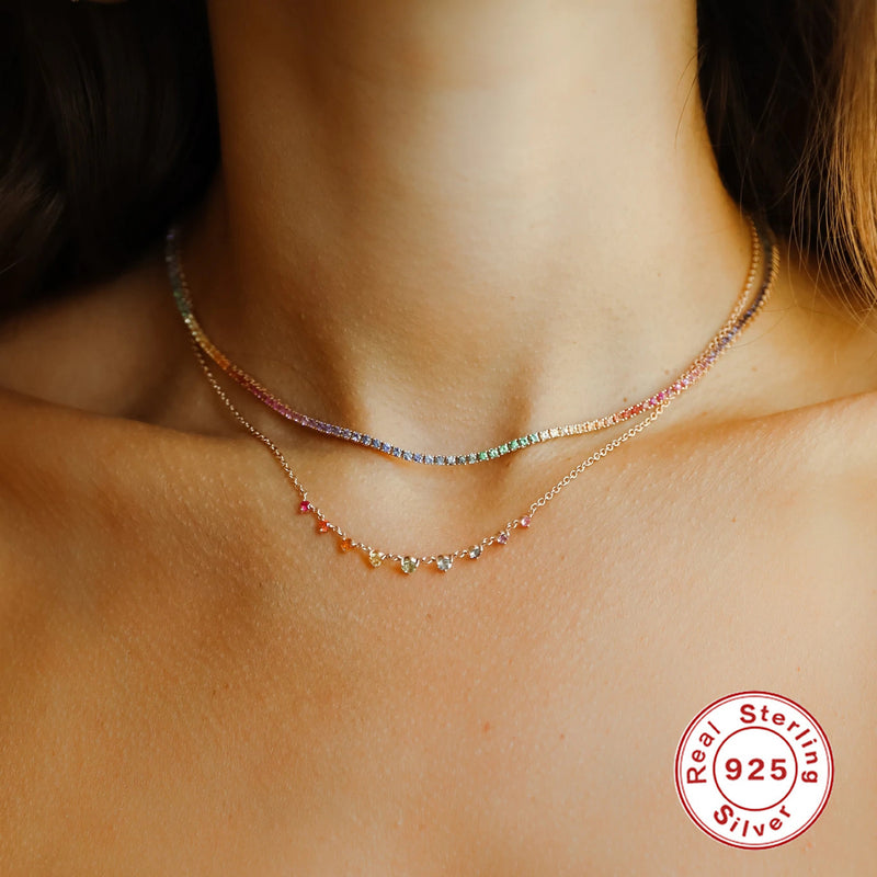 silver collarbone necklace, view 2 - MRSLM