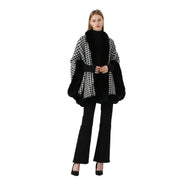 Faux cashmere cape shawl, view 3 - MRSLM