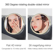 Marble rotating makeup vanity mirror, view 5 - MRSLM