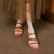 Retro women's leather sandals, view 4 - MRSLM
