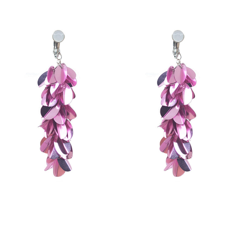 pink bead ear pins, view 5 - MRSLM