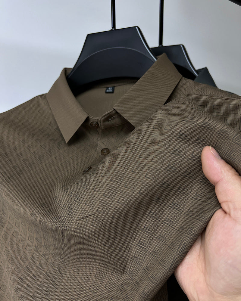men's plaid polo shirt, view 9 - MRSLM