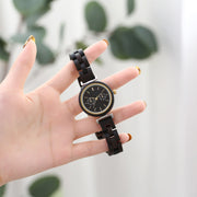ebony wood quartz watch - MRSLM