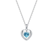 women's S925 silver topaz necklace, view 5 - MRSLM
