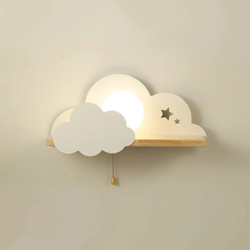 cloud and moon wall lamp with pull switch, view 11 - MRSLM