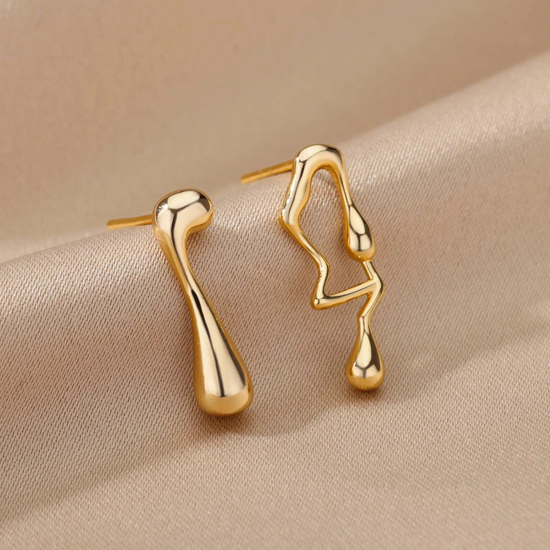 liquid stud earrings, view 7 - MRSLM