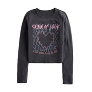 women's vintage print long sleeve t-shirt, view 10 - MRSLM