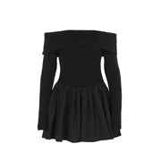 off-shoulder A-line backless dress, view 5 - MRSLM