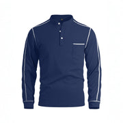 Men's long-sleeve waffle-knit henley shirt, view 3 - MRSLM