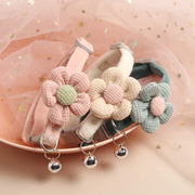 adjustable cat collar with flower and bell - MRSLM