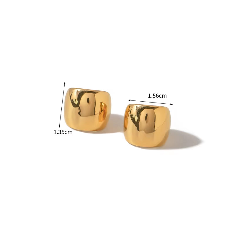 minimalist stainless steel clip-on ear clips, view 2 - MRSLM