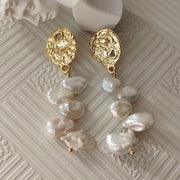 baroque pearl earrings, view 4 - MRSLM