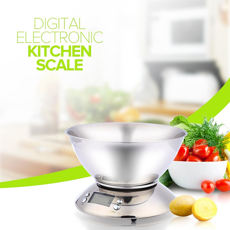 stainless steel digital kitchen scale, view 4 - MRSLM