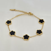 green flower charm bracelet and necklace, view 8 - MRSLM