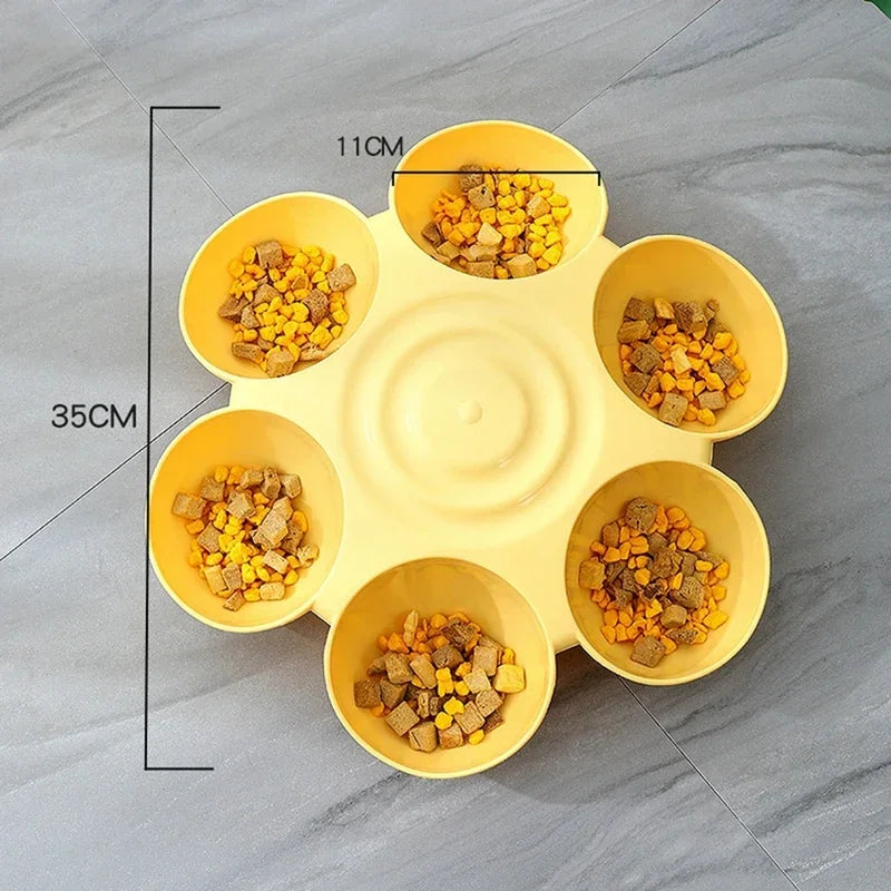 6-in-1 flower shape pet bowl, view 6 - MRSLM