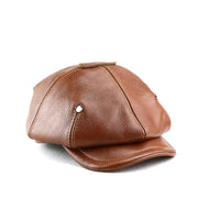 British retro men's leather beret, view 5 - MRSLM