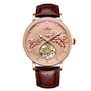 men's diamond set mechanical watch, view 3 - MRSLM