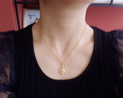 925 silver natural pearl pendant necklace, view 5 - MRSLM
