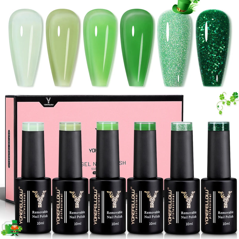 eucalyptus pastel green nail polish set, view 2 - MRSLM
