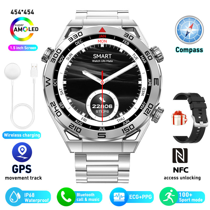 amoled bluetooth calling smart watch, view 6 - MRSLM