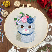 diy cat embroidery starter kit, view 7 - MRSLM