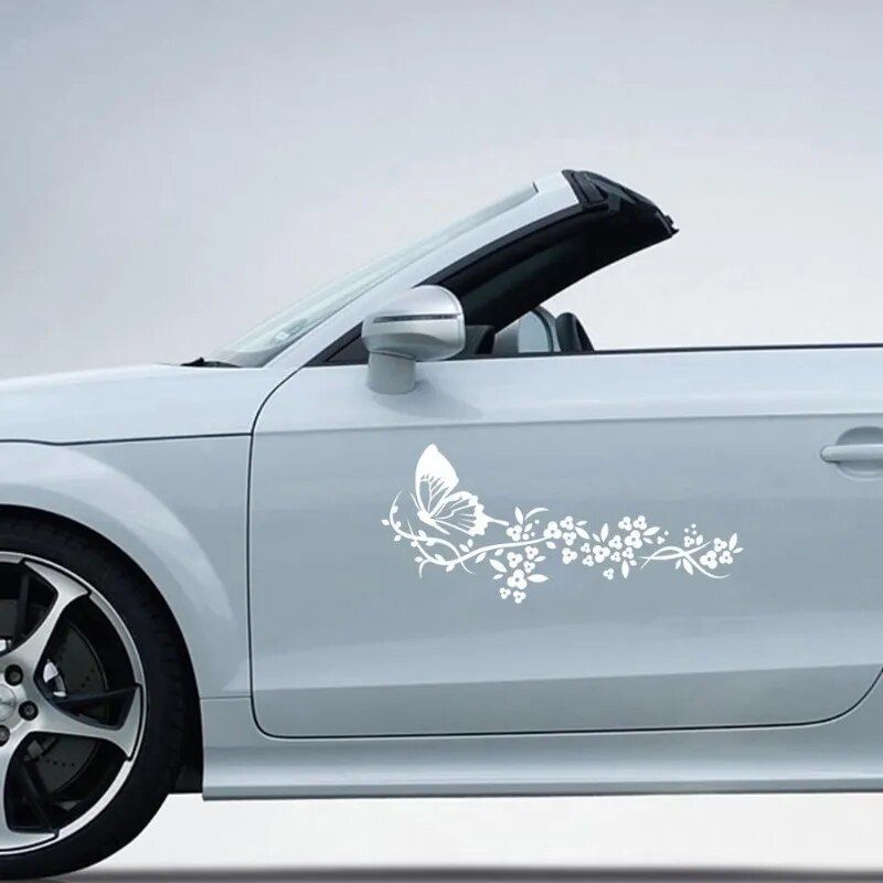 reflective butterfly car decal, view 6 - MRSLM