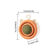 rotating catnip ball toy, view 4 - MRSLM