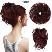 fluffy curly hair bun chignon, view 5 - MRSLM