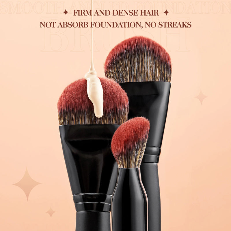 vegan angled foundation brush, view 3 - MRSLM