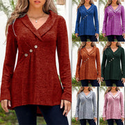women's v-neck button knit sweater - MRSLM
