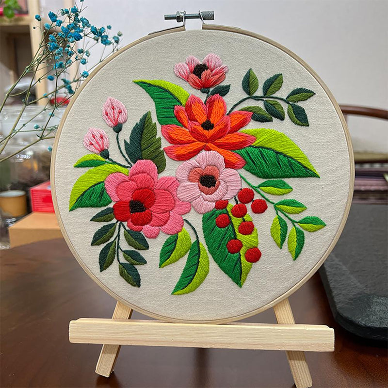 DIY floral embroidery kit, view 9 - MRSLM