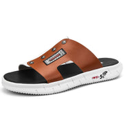 men's casual leather flip flops, view 8 - MRSLM