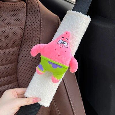 Plush Heart Frog Car Safety Belt Shoulder Cover