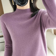 women's half turtleneck thin knit sweater, view 9 - MRSLM