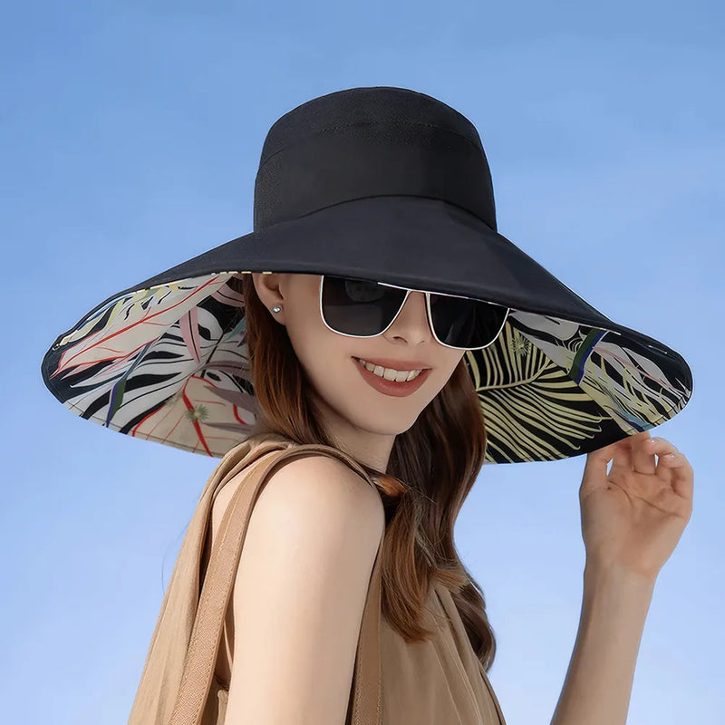 Large brim women's sun hat, view 9 - MRSLM