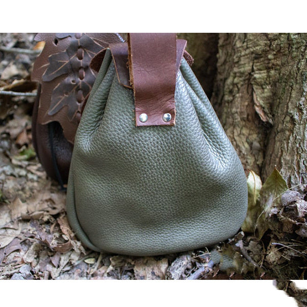 faux leather leaf pattern belt bag, view 6 - MRSLM