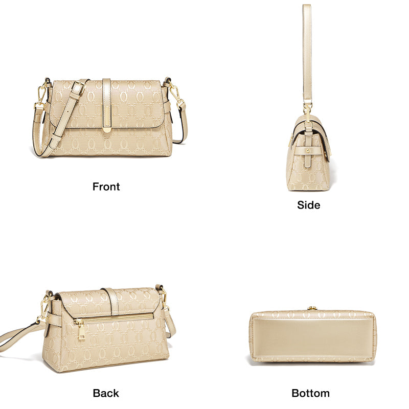 gold crossbody shoulder bag, view 6 - MRSLM