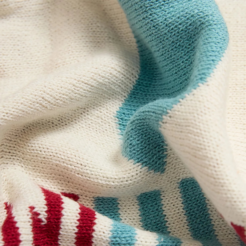 bohemian knitted cotton blanket, view 8 - MRSLM