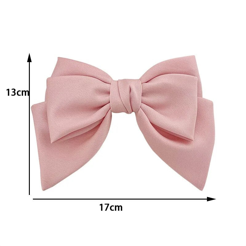 Satin bow hairpin hair clip, view 12 - MRSLM