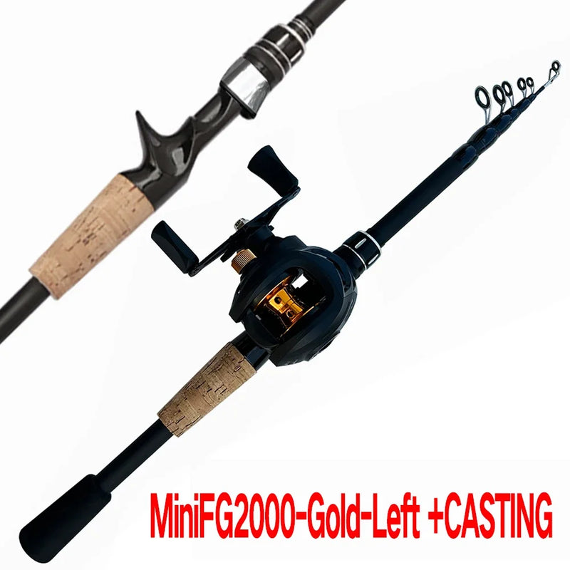 telescopic fishing rod and reel combo, view 3 - MRSLM