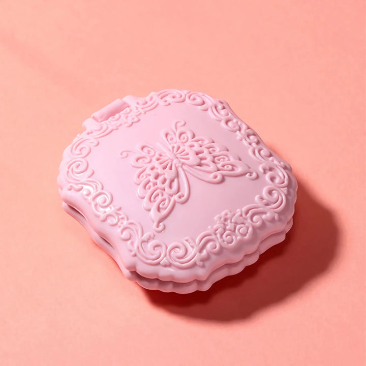 Vintage Butterfly Folding Makeup Mirror - Compact & Cute