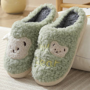 Plush bear house slippers, view 5 - MRSLM