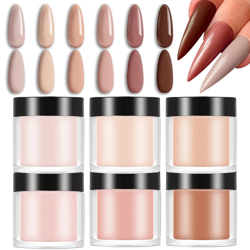 6 jars nude acrylic powder set, view 7 - MRSLM