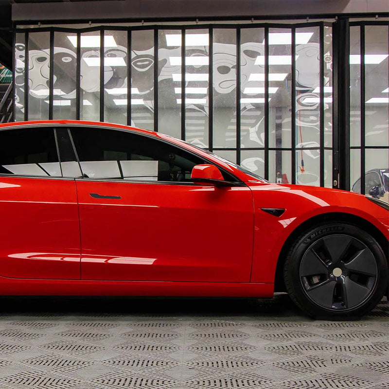 ultra glossy red car vinyl wrap film, view 4 - MRSLM