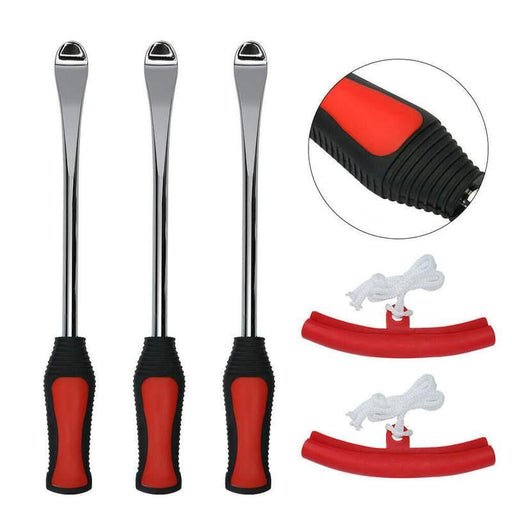 Motorcycle tire lever tool with rim protectors - MRSLM